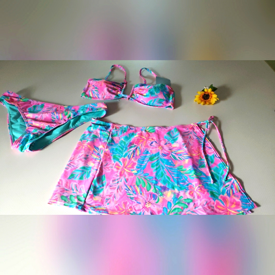 Just In Brand New Vibrant 3pc Bikini Swimsuit Set